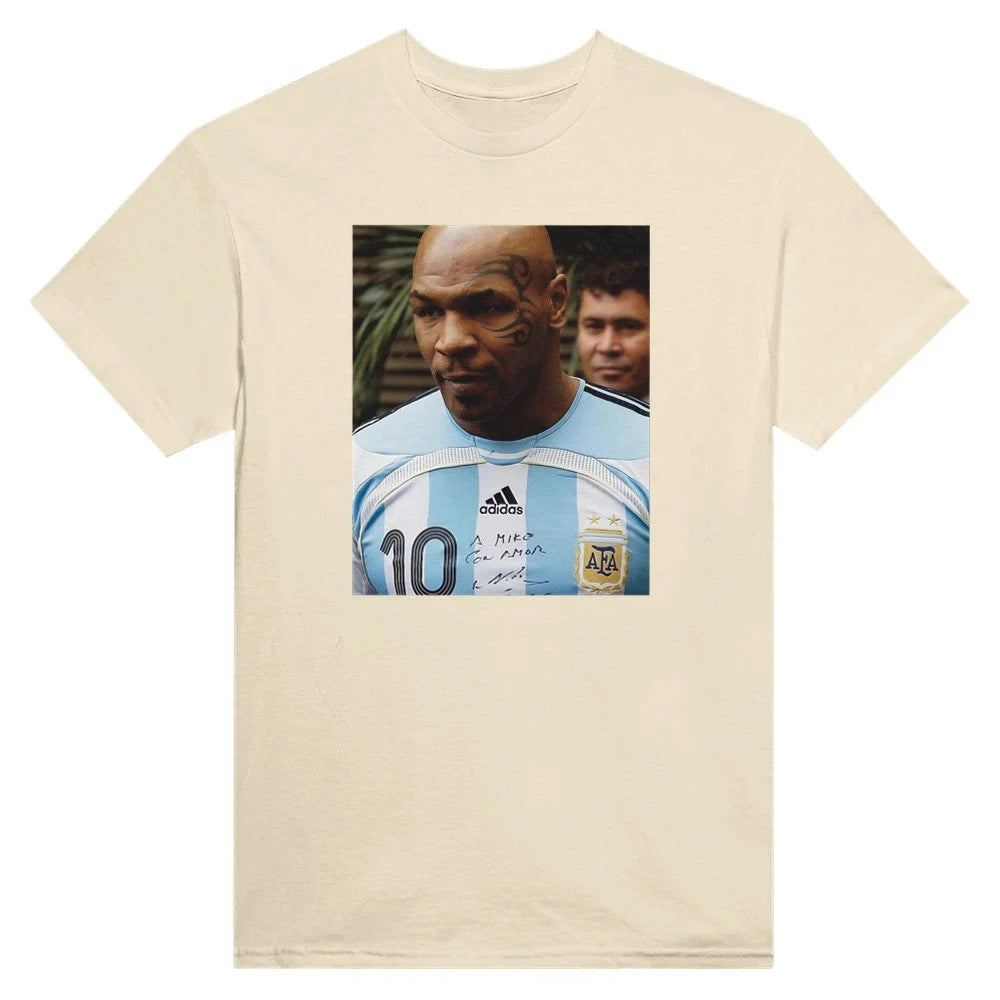 Mike Tyson - Argentina T-Shirt Signed by Maradona Heavyweight Unisex Crewneck T-Shirt